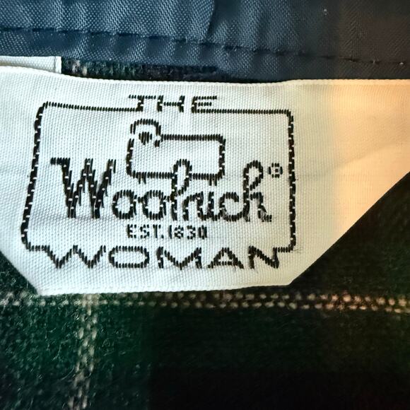 Vintage Woolrich Women's Shacket Size Small Blue and Green Plaid - Picture 5 of 8